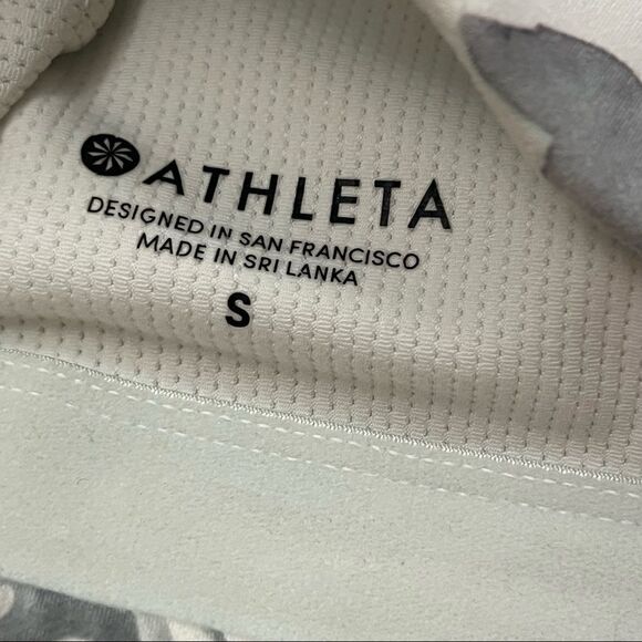 Athleta Gray Strappy Watercolor Floral Sports Bra Small - Picture 4 of 4